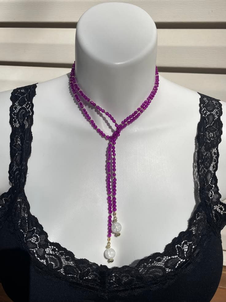 Violet Lariat Necklace