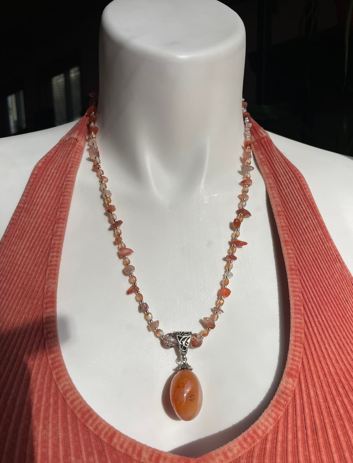 Carnelian Stone Necklace