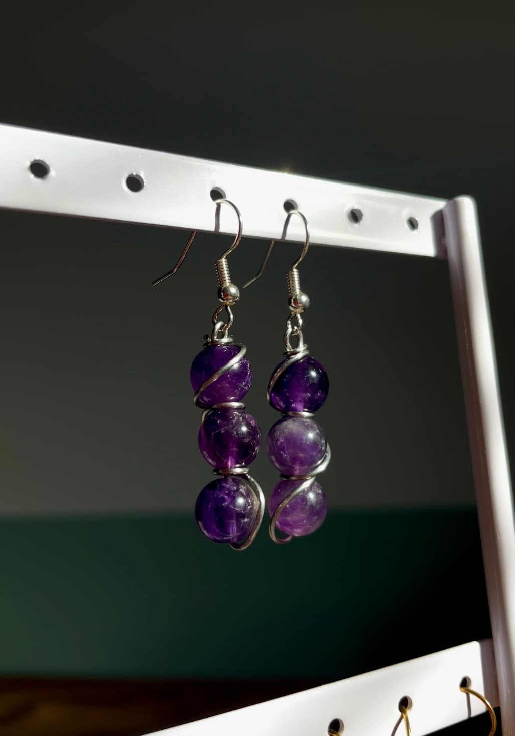 Amethyst Swirls Earrings