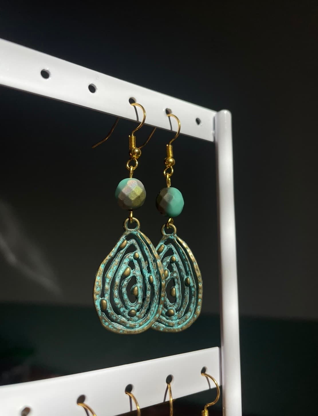 Oxidized Copper Earrings
