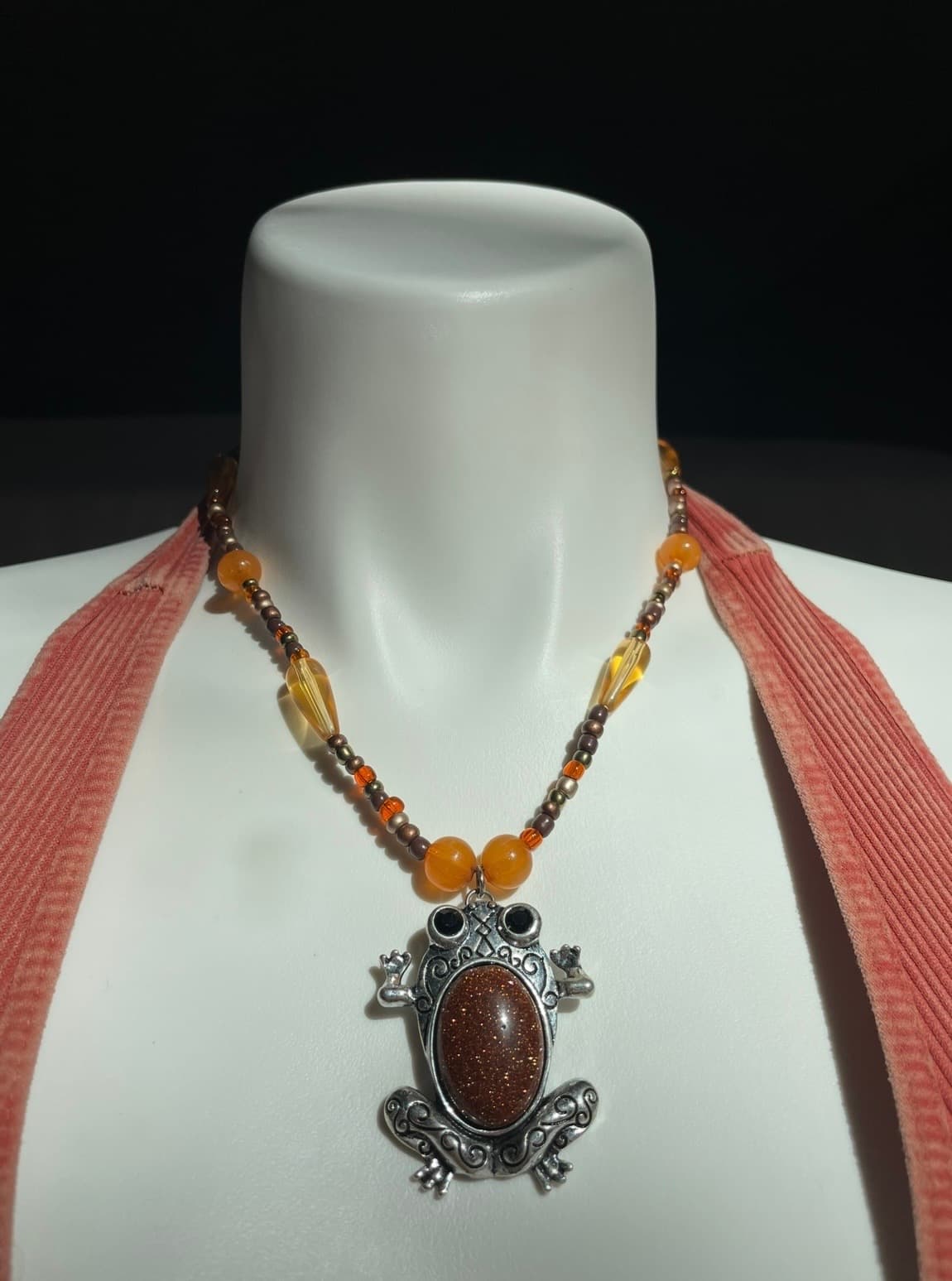 Honeyfire Frog Necklace