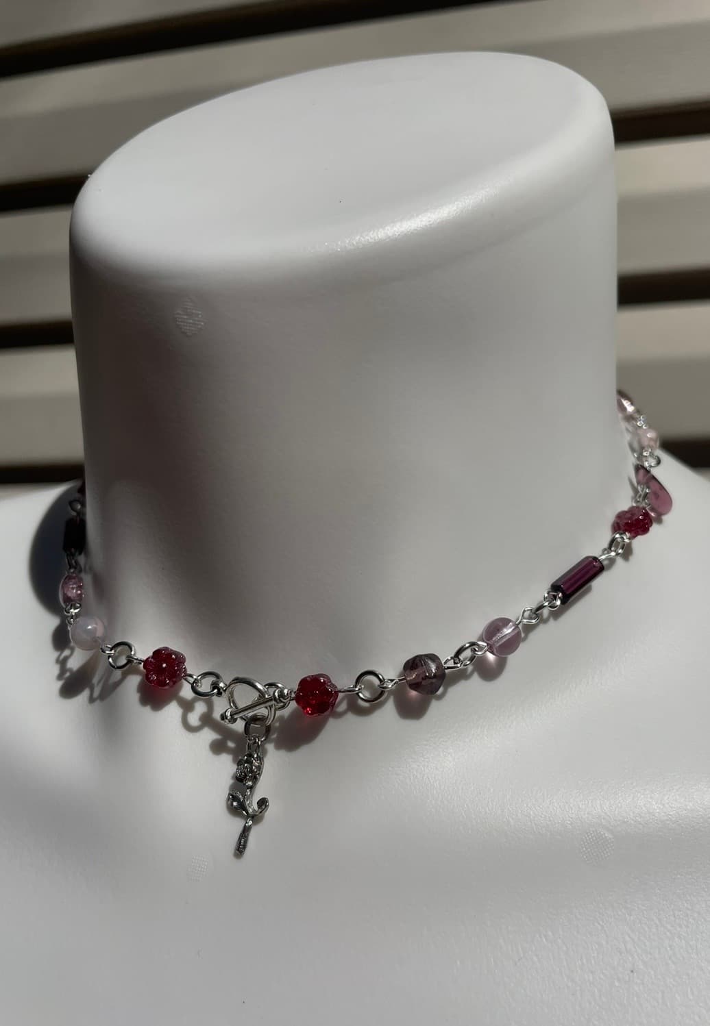 Dusty Rose Necklace detail 1