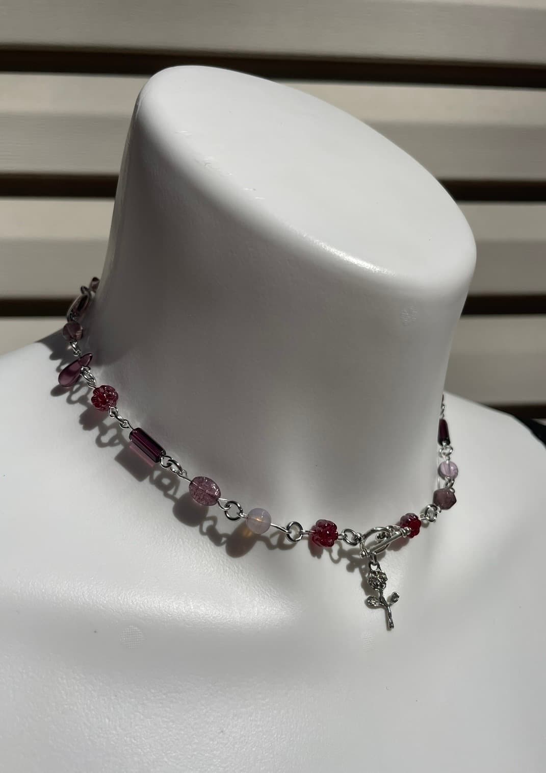 Dusty Rose Necklace detail 2