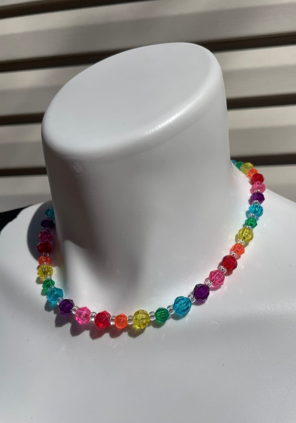 Rainbow Disco Necklace detail 2