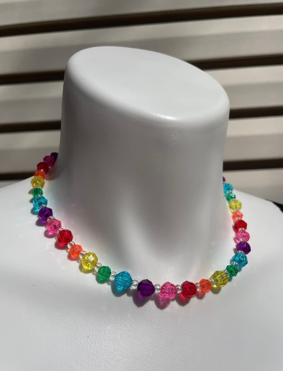 Rainbow Disco Necklace detail 1