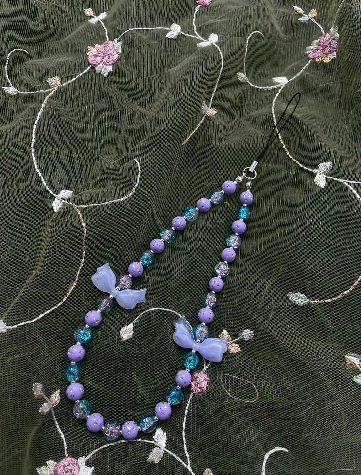 Lavender Bow Phone Charm