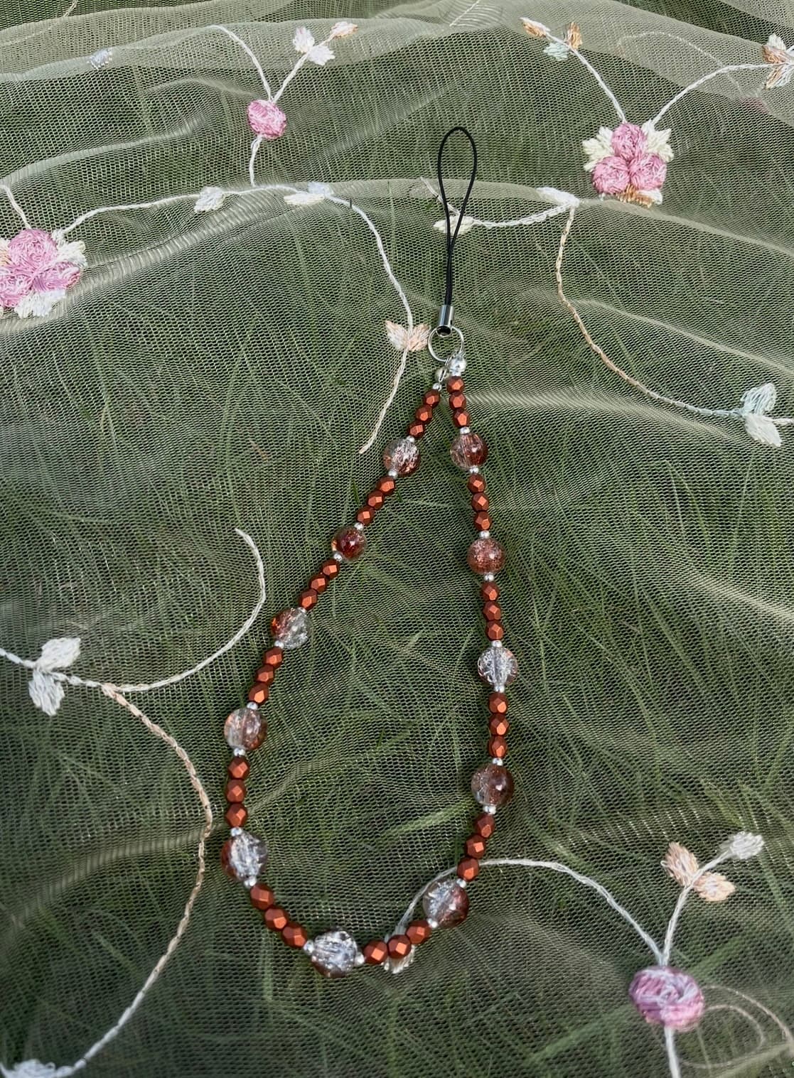 Natural Brown Phone Charm
