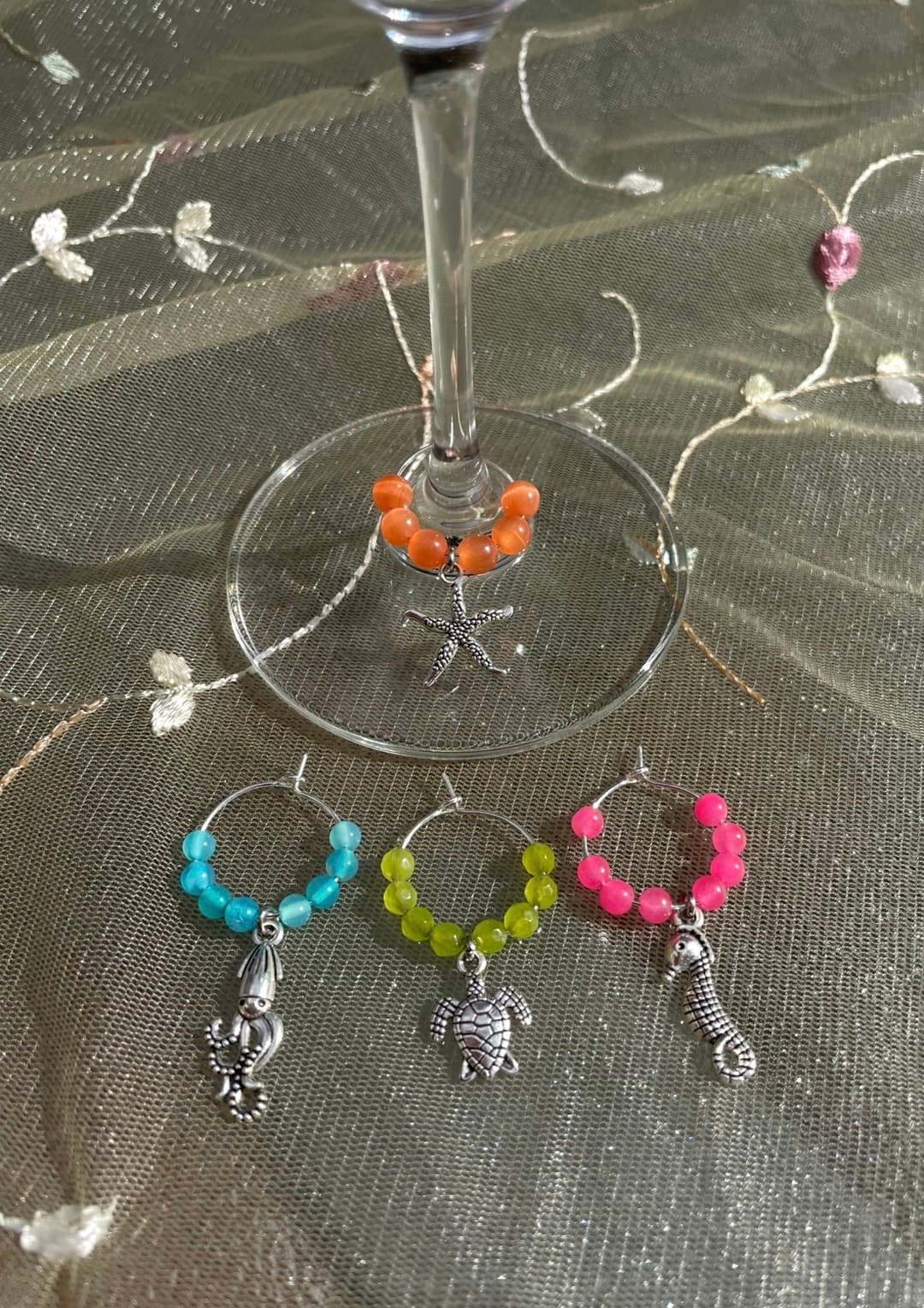 Under the Sea Wine Charms
