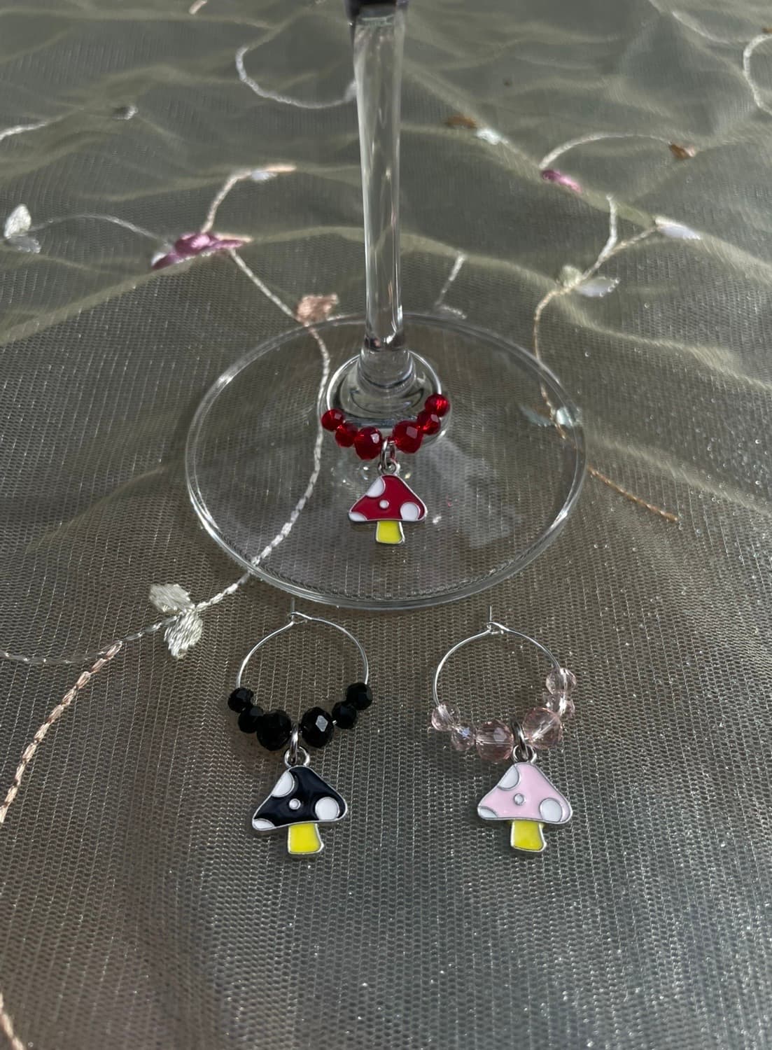 Baby Shroom Wine Charms