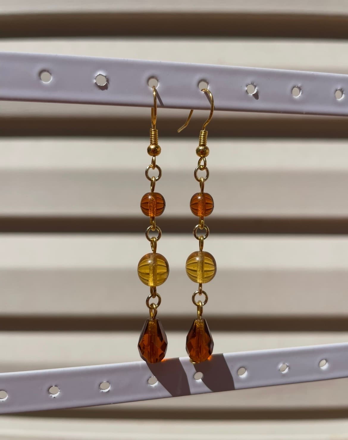 Amber Chain Earrings