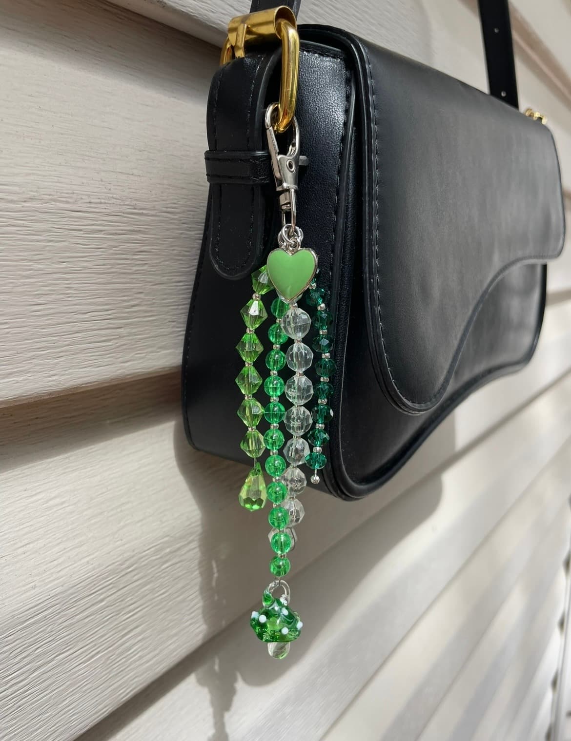 Green Mushroom Keychain