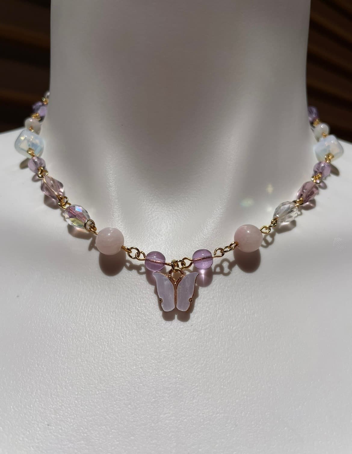 Soft Tones Butterfly Chain Necklace