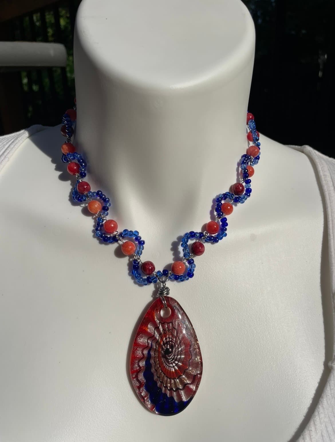 Glass Swirlies Necklace