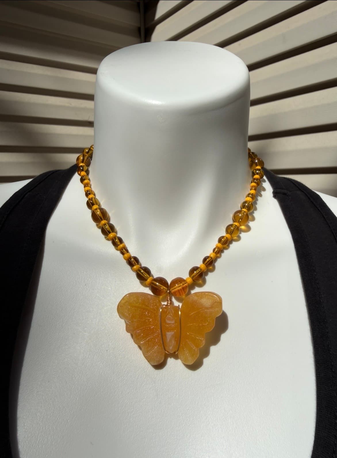 Honeycomb Butterfly Necklace