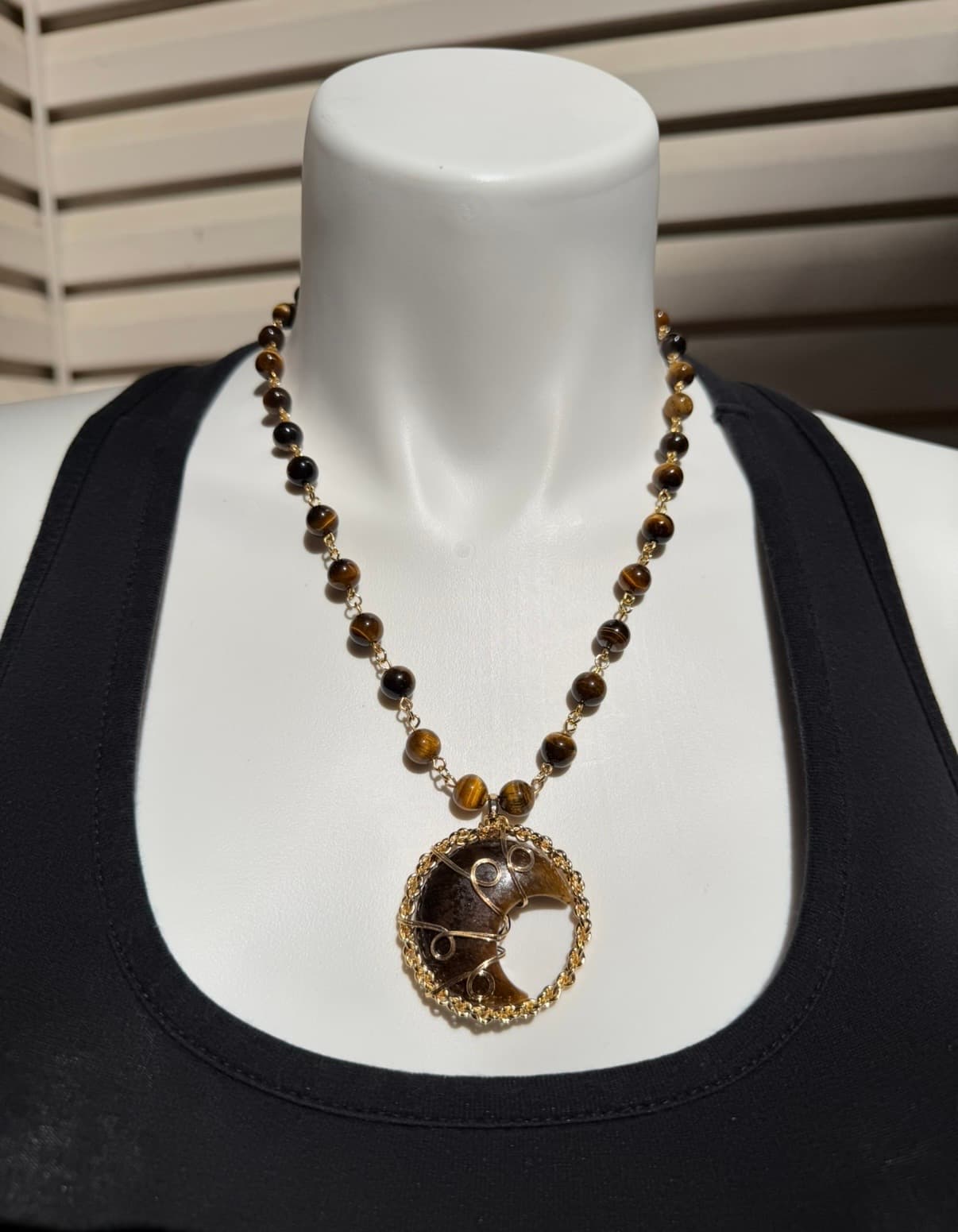 Tigers Eye Moon Necklace